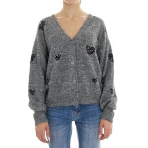 CARDIGAN CUORI GRIGIO